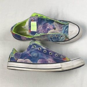 Converse low Floral neon wmns 10